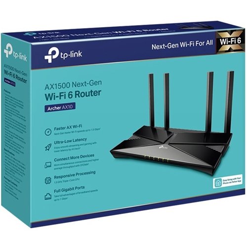 Tp Link ArcherAX10(US) AX1500 Next Gen WIFI 6 Gigabit Router Tp Link ArcherAX10(US) AX1500 Next Gen WIFI 6 Gigabit Router